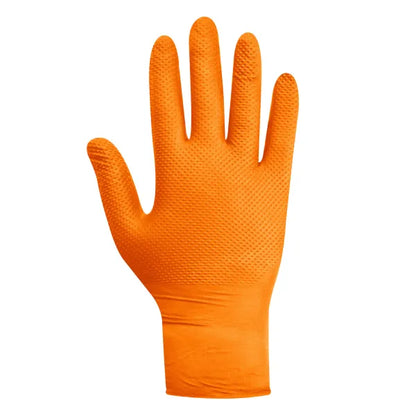 Guante nitrilo texturizado Naranjo 8gr Steelpro Raven 100uds