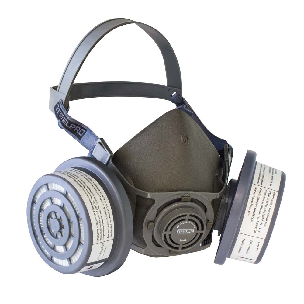Kit Respirador Steelpro V800 con filtro P3/P100 Rigido Partículas